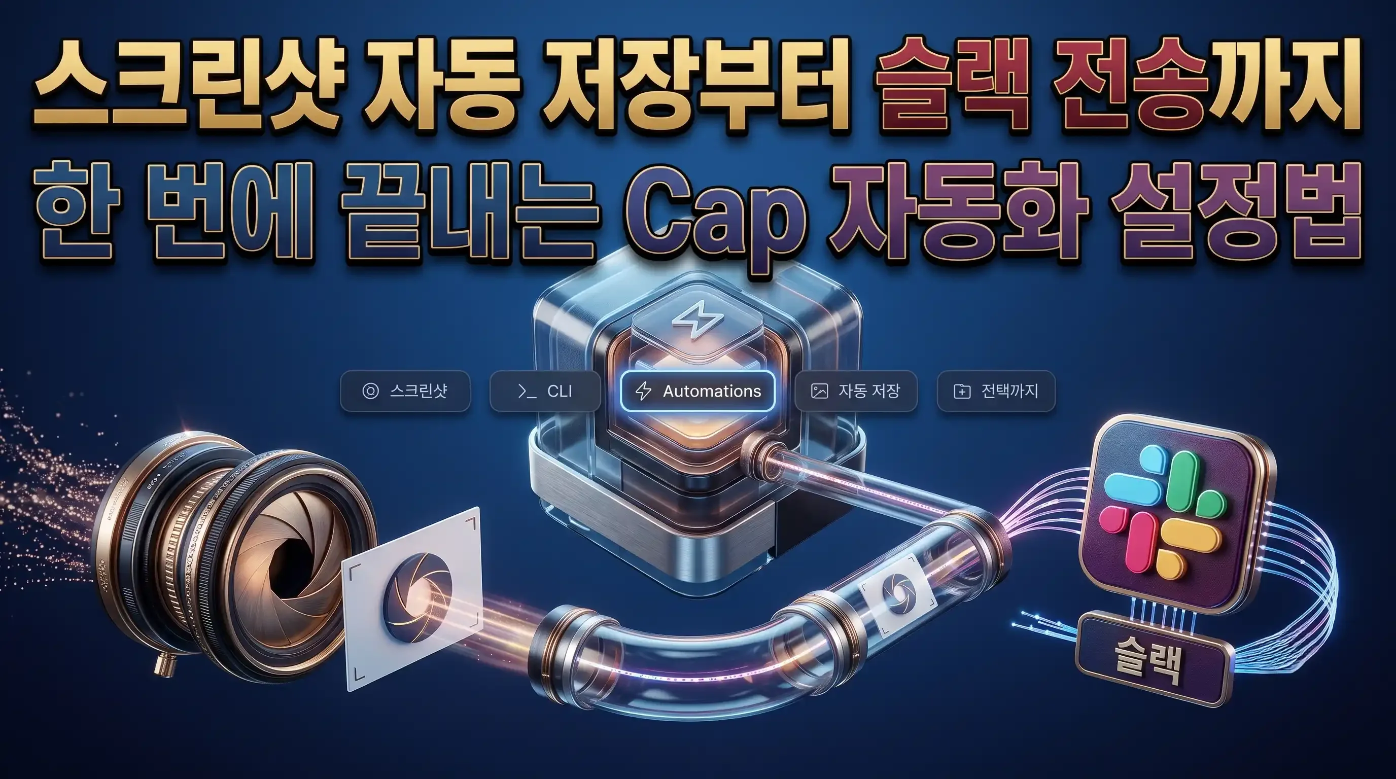 Cap 설정 화면에서 스크린샷 자동 저장과 클립보드 복사 규칙을 구성하는 모습